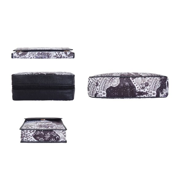 Women’s Nylon Printed 4-Pc Combo–Hobo Bag, Wallet, Phone Wallet, Jewellery Pouch - Picture 8 of 8